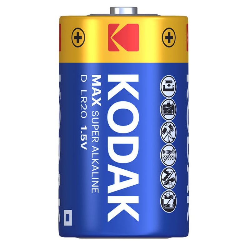 Batteria Kodak Max Alkaline, LR20, Set 2 pezzi