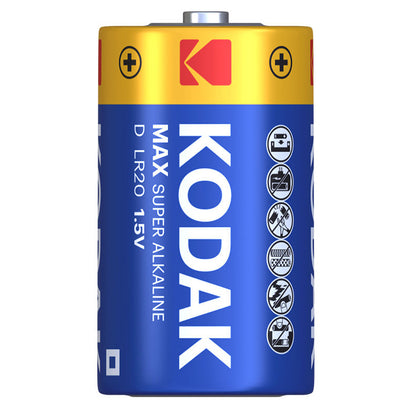 Batteria Kodak Max Alkaline, LR20, Set 2 pezzi