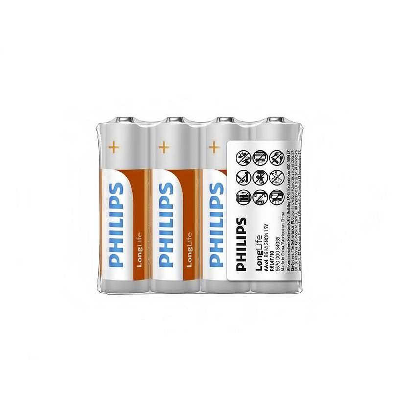 Batteria Philips Longlife, AA / LR6, Set 4 pezzi Phil-R6L4F/10