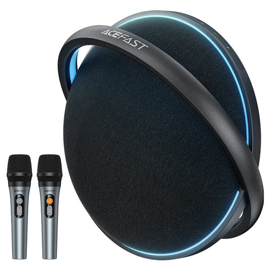 Cassa Bluetooth Acefast Karaoke K5 Max, 350W, TWS, RGB, Impermeabile, Nera