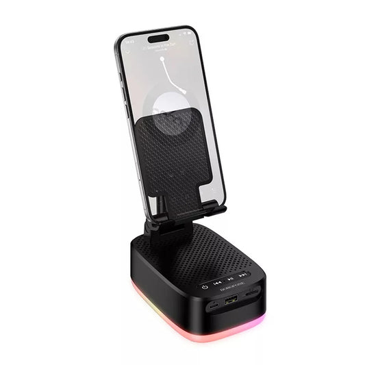 Cassa Bluetooth Borofone BR200 Marea 2in1, 5W, TWS, RGB, Nera