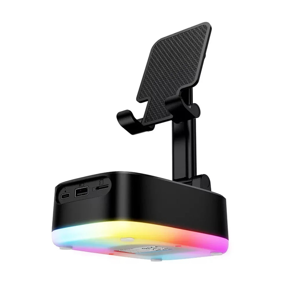 Cassa Bluetooth Borofone BR200 Marea 2in1, 5W, TWS, RGB, Nera