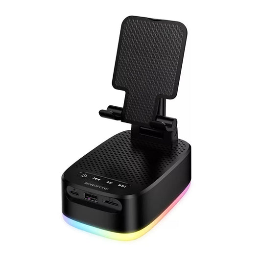 Cassa Bluetooth Borofone BR200 Marea 2in1, 5W, TWS, RGB, Nera