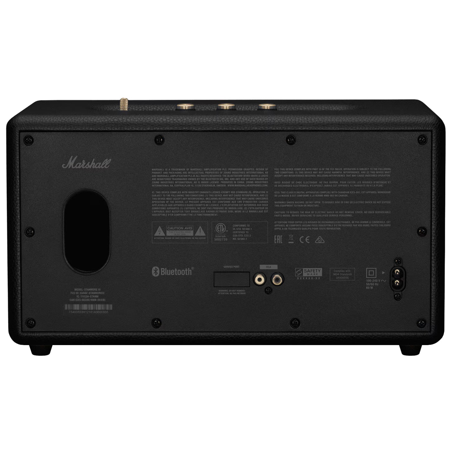 Cassa Bluetooth Marshall Stanmore III, 80W, Nera, Ricondizionata