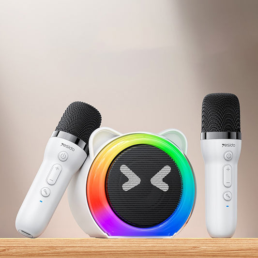 Cassa Bluetooth Yesido YSW36 Kids, 5W, Karaoke, Bianca