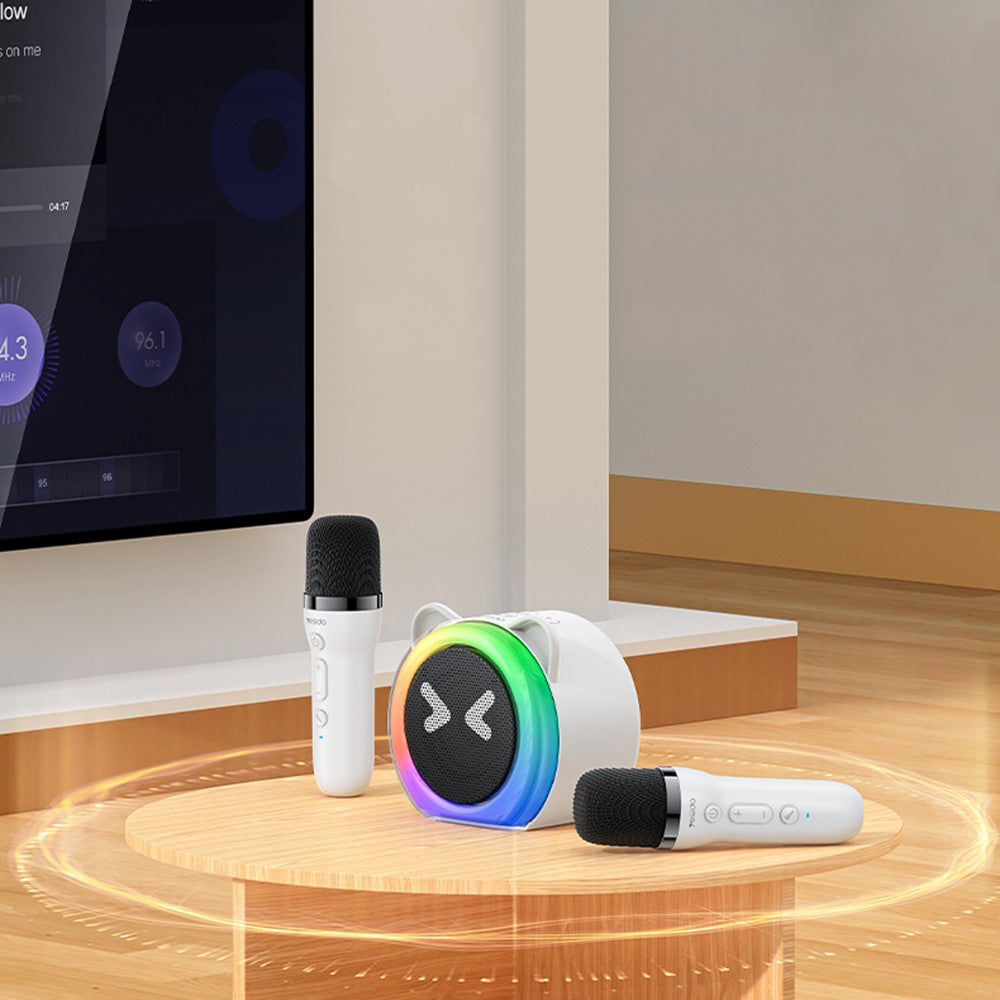 Cassa Bluetooth Yesido YSW36 Kids, 5W, Karaoke, Bianca