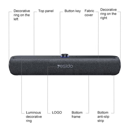 Cassa Bluetooth Yesido YSW42, 20W, Nera