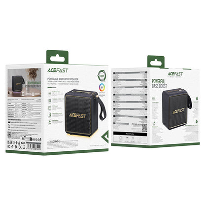 Cassa Portatile Bluetooth Acefast K3 Nano, 1 x 30W - 1 x 16W, RGB, Impermeabile, Nera