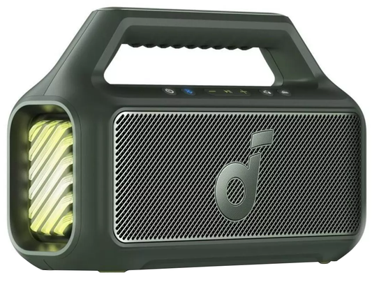 Cassa Portatile Bluetooth Anker SoundCore Boom 2 Nuova Versione, 80W, TWS, RGB, Impermeabile, Verde A3138062
