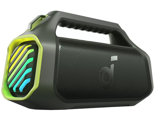 Cassa Portatile Bluetooth Anker SoundCore Boom 2 Plus Nuova Versione, 140W, TWS, RGB, Impermeabile, Verde A3134062