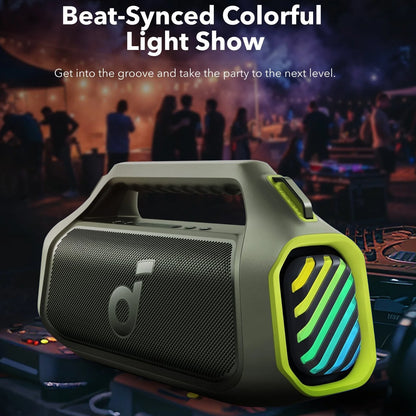 Cassa Portatile Bluetooth Anker SoundCore Boom 2 Plus, 140W, TWS, RGB, Impermeabile, Verde A3134061
