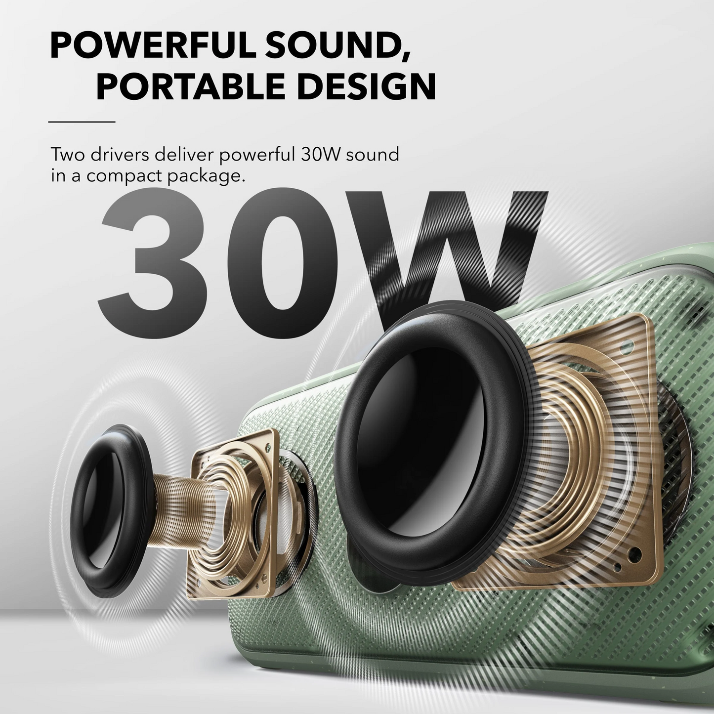 Cassa Portatile Bluetooth Anker SoundCore Motion 300, 30W, TWS, Impermeabile, Verde A3135061