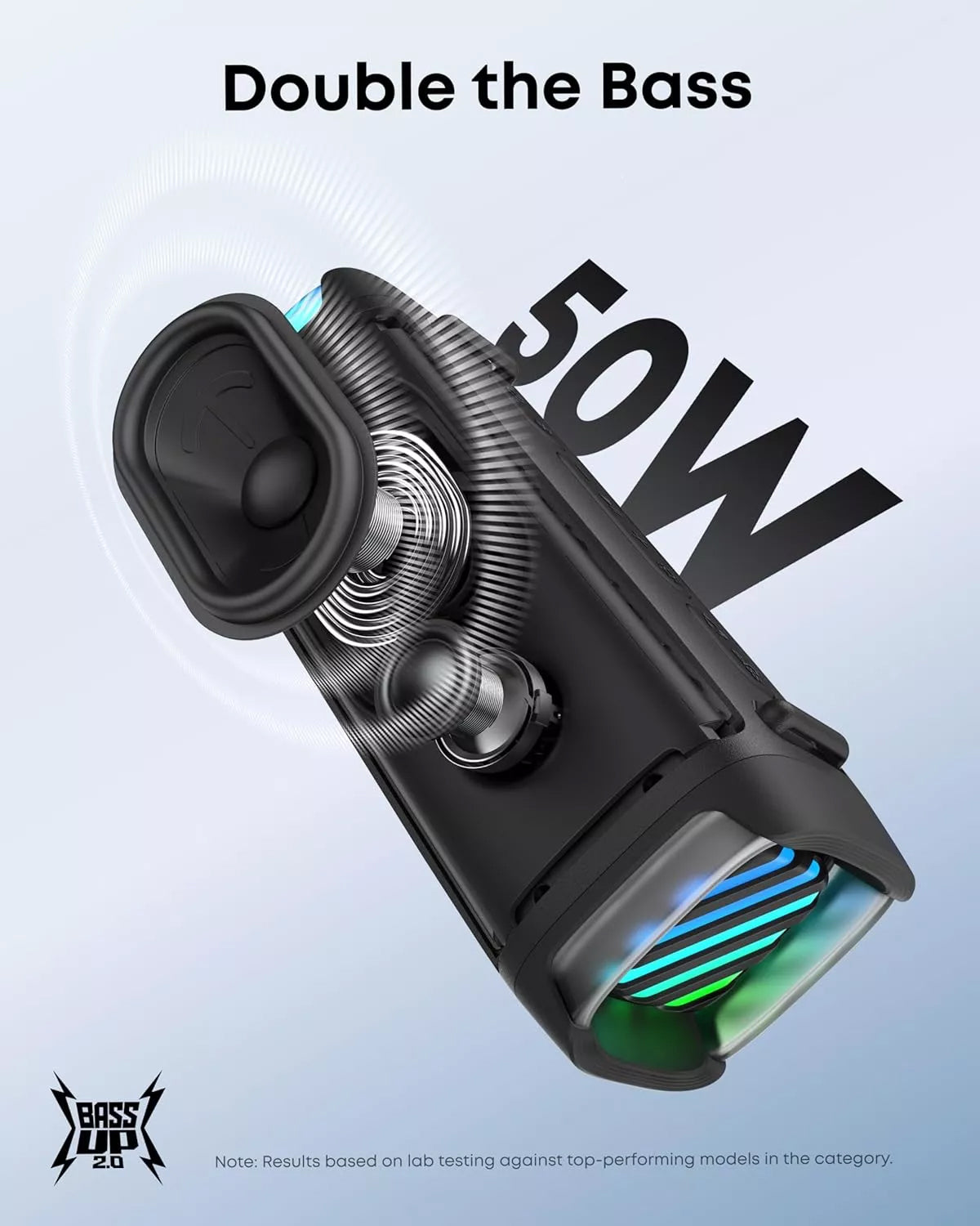 Cassa Portatile Bluetooth Anker SoundCore Boom 3i, 50W, RGB, Impermeabile, Nera D5100010