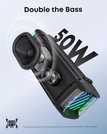 Cassa Portatile Bluetooth Anker SoundCore Boom 3i, 50W, RGB, Impermeabile, Nera D5100010