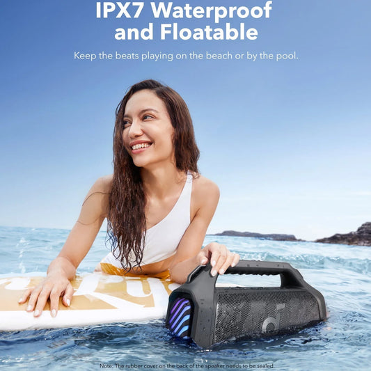Cassa Portatile Bluetooth Anker SoundCore Boom 2 Plus, 140W, TWS, RGB, Impermeabile, Nera A3134011
