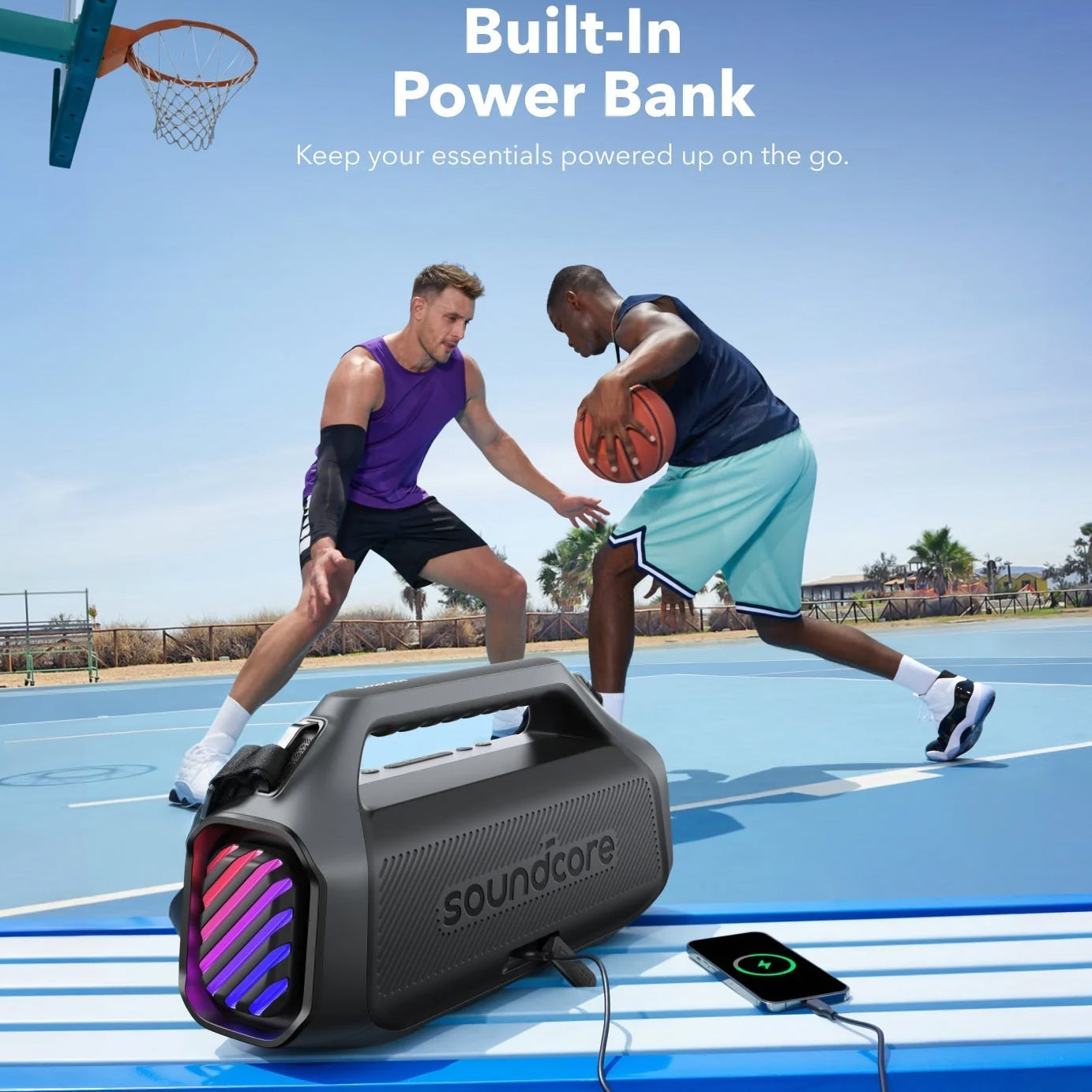 Cassa Portatile Bluetooth Anker Soundcore Boom 2 Plus, 140W, TWS, RGB, Impermeabile, Nera A3134011