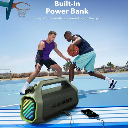 Cassa Portatile Bluetooth Anker SoundCore Boom 2 Plus, 140W, TWS, RGB, Impermeabile, Verde A3134061