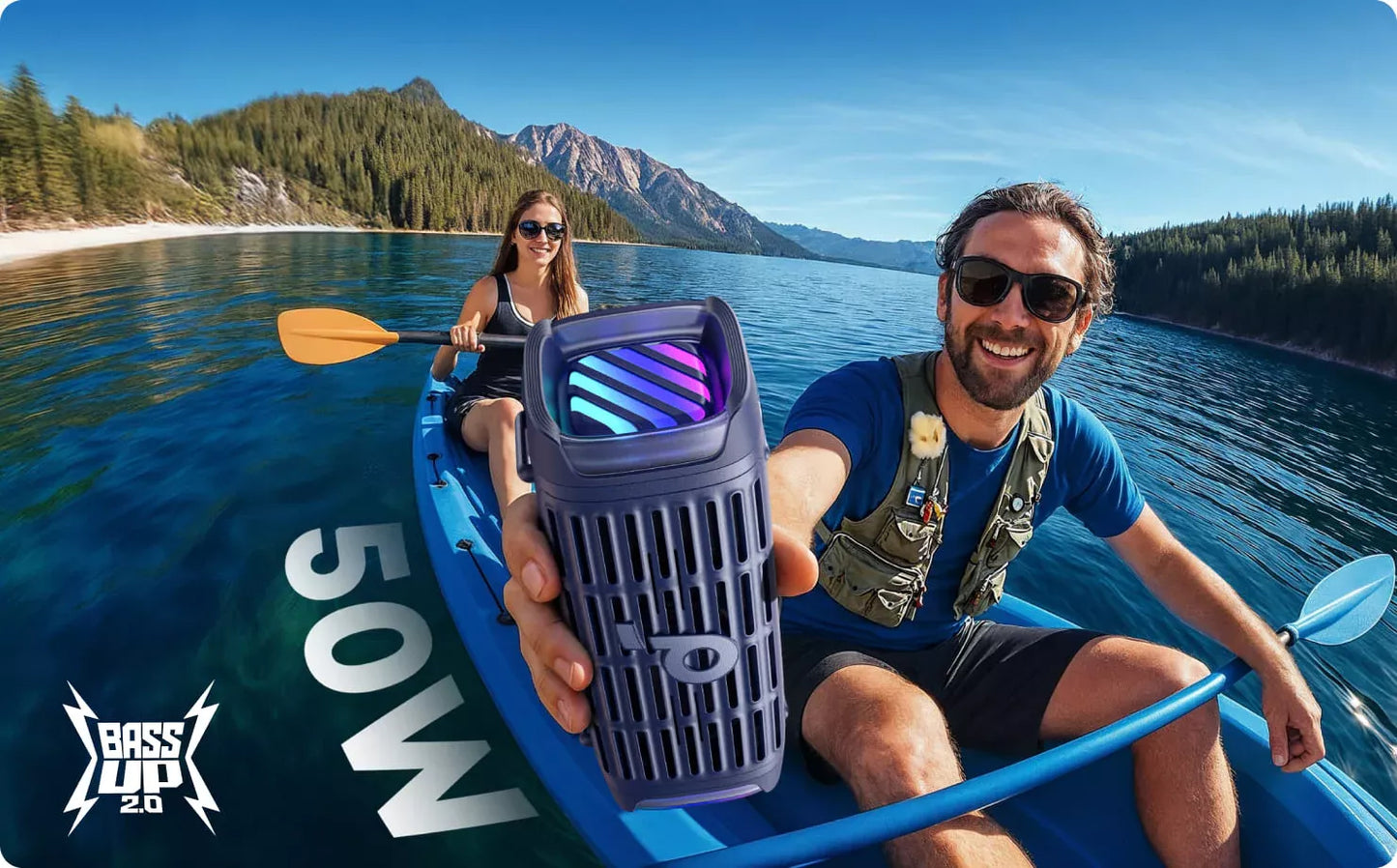 Cassa Portatile Bluetooth Anker SoundCore Boom 3i, 50W, RGB, Impermeabile, Blu D5100030