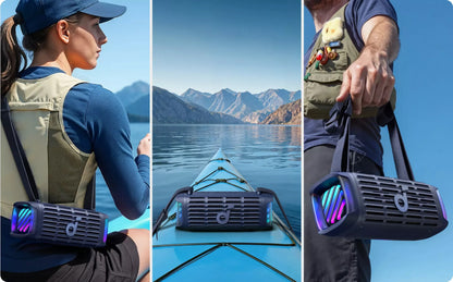 Cassa Portatile Bluetooth Anker SoundCore Boom 3i, 50W, RGB, Impermeabile, Blu D5100030