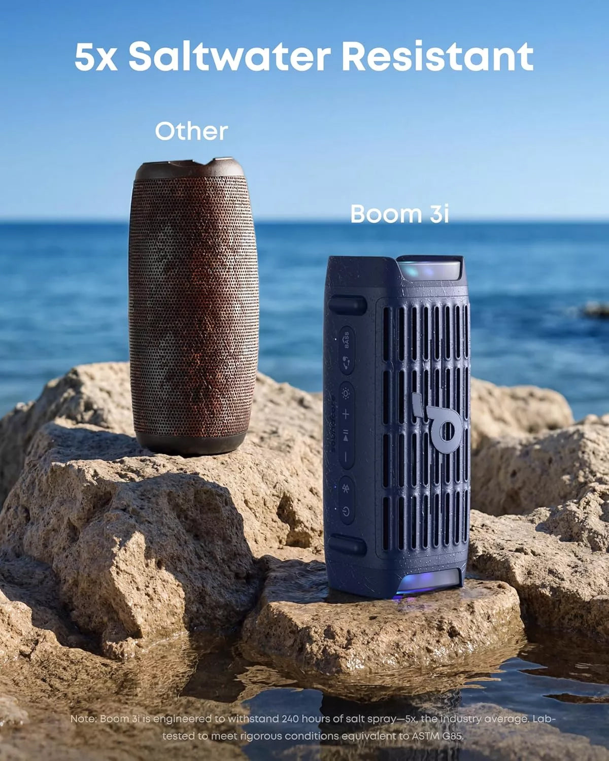 Cassa Portatile Bluetooth Anker SoundCore Boom 3i, 50W, RGB, Impermeabile, Blu D5100030