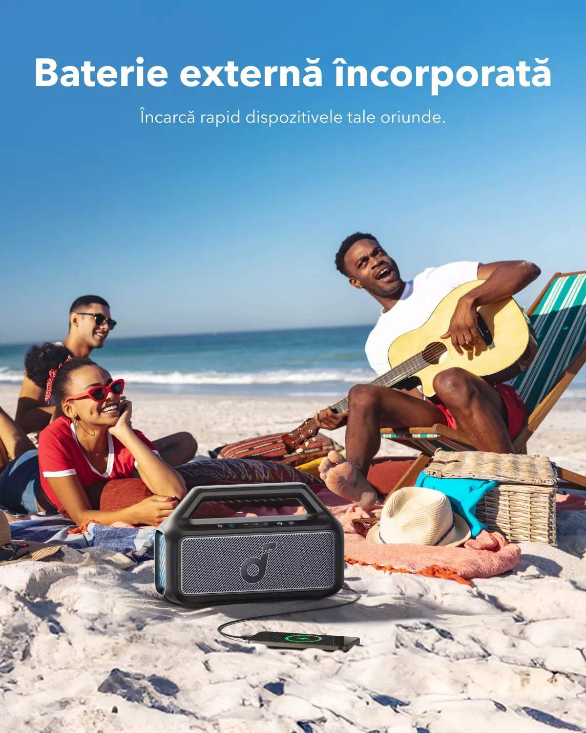 Cassa Portatile Bluetooth Anker SoundCore Boom 2 Nuova Versione, 80W, TWS, RGB, Impermeabile, Nera A3138012