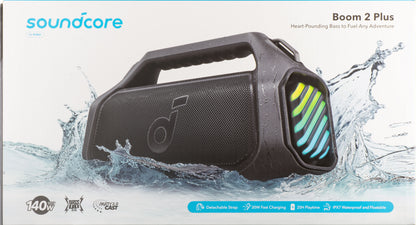 Cassa Portatile Bluetooth Anker SoundCore Boom 2 Plus, 140W, TWS, RGB, Impermeabile, Nera A3134011