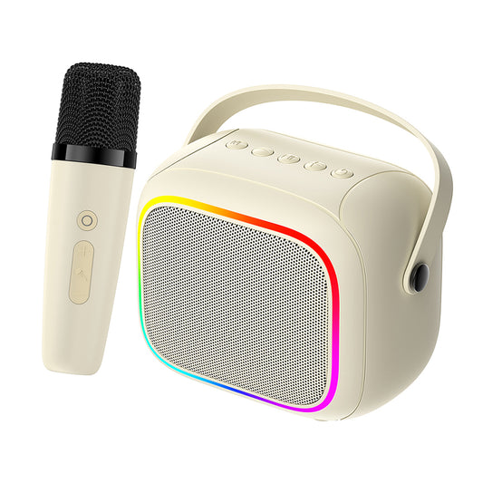 Cassa Portatile Bluetooth HAVIT SK818BT Karaoke, 5W, RGB, Impermeabile, Beige