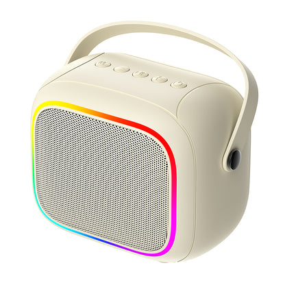 Cassa Portatile Bluetooth HAVIT SK818BT Karaoke, 5W, RGB, Impermeabile, Beige