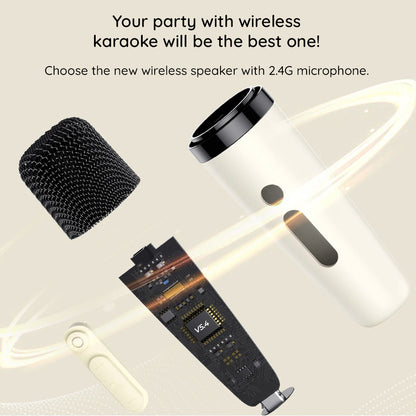 Cassa Portatile Bluetooth HAVIT SK818BT Karaoke, 5W, RGB, Impermeabile, Beige
