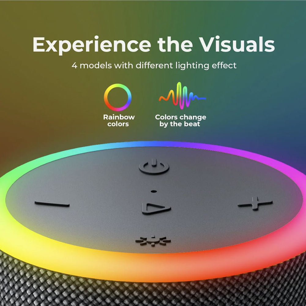 HAVIT SK833BT Portable Bluetooth Speaker, 2 x 10W, RGB, Waterproof, Black