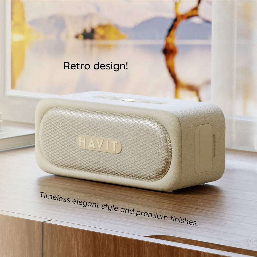 Cassa Bluetooth HAVIT SK905BT, 20W, Impermeabile, Beige