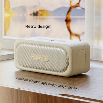 Cassa Bluetooth HAVIT SK905BT, 20W, Impermeabile, Beige