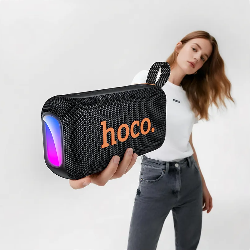Cassa Portatile Bluetooth HOCO HC32, 2 x 10W, TWS, RGB, Nera