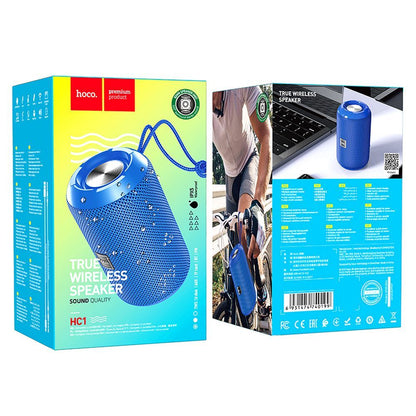 Cassa Portatile Bluetooth HOCO HC1, 5W, TWS, Impermeabile, Blu