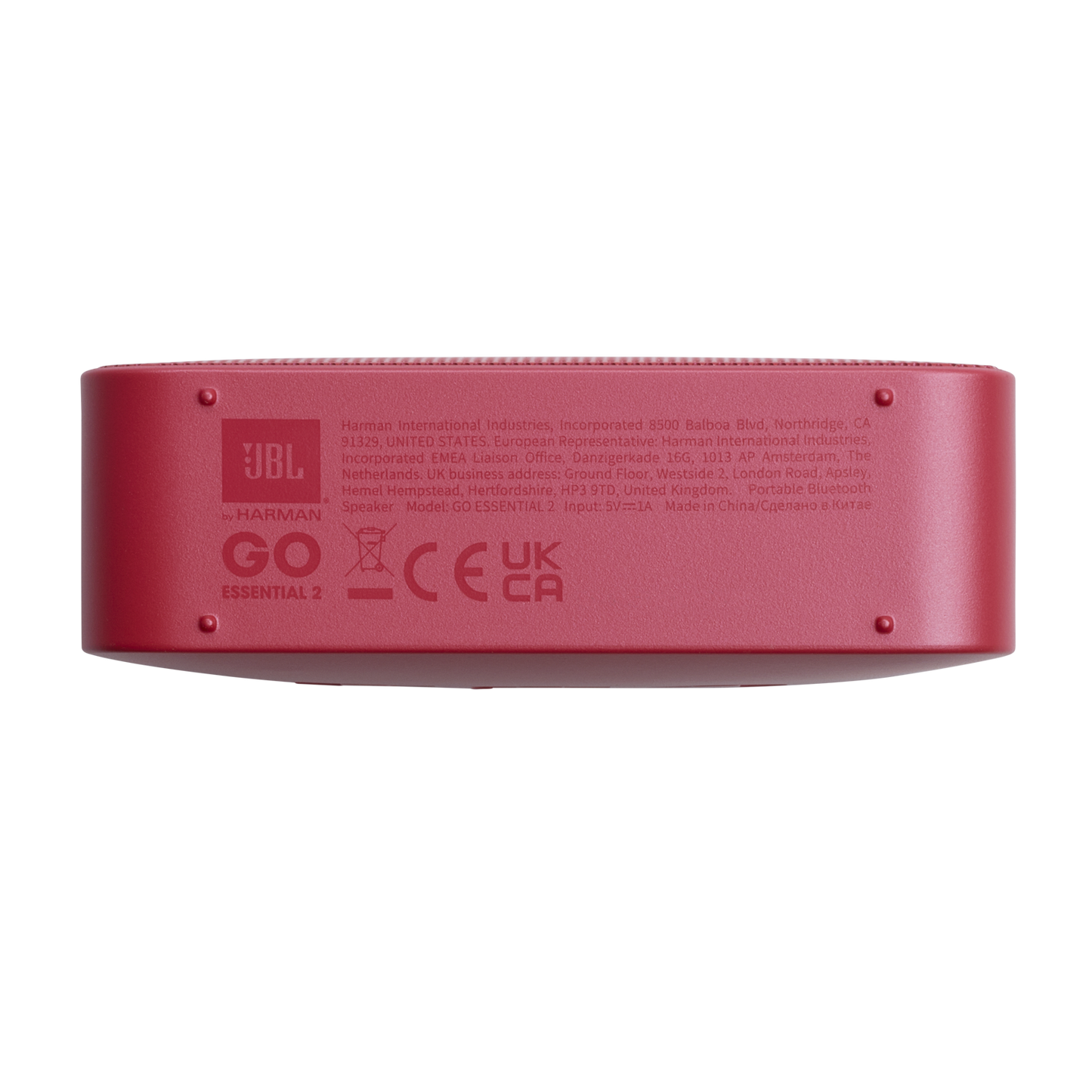 Cassa Portatile Bluetooth JBL Go Essential 2, 3.1W, Pro Sound, Impermeabile, Rossa JBLGOES2REDCN