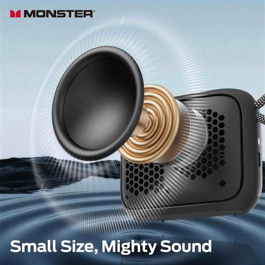Cassa Portatile Bluetooth Monster S520, 5W, TWS, RGB, Impermeabile, Nera
