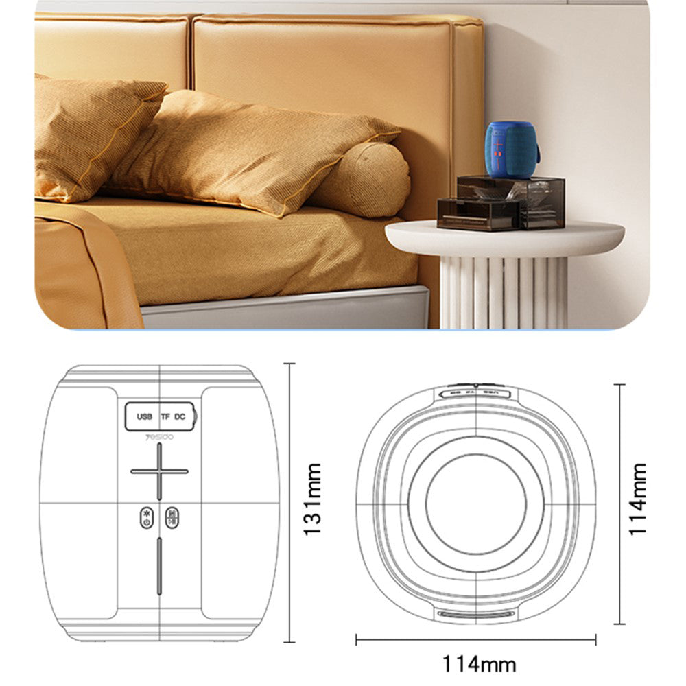 Cassa Portatile Bluetooth Yesido YSW14, 5W, RGB, Blu
