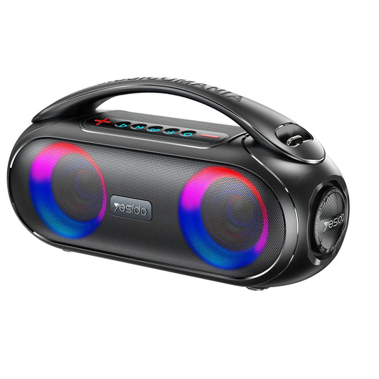Yesido YSW19 Portable Bluetooth Speaker, 40W, RGB, Waterproof, Black