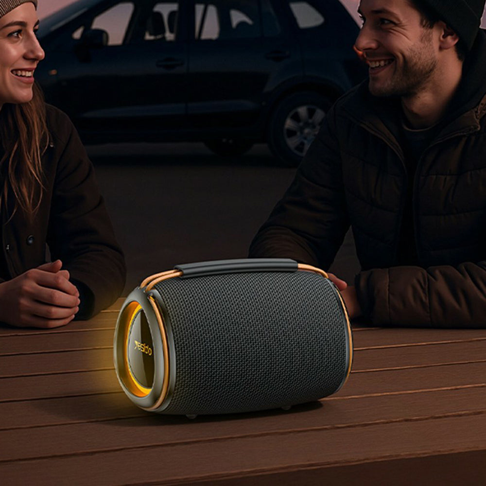 Cassa Portatile Bluetooth Yesido YSW39, 20W, TWS, RGB, Nera