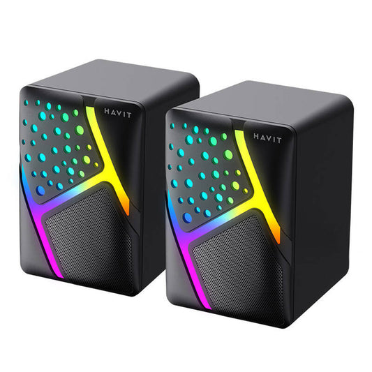 Cassee Gaming HAVIT SK763, 2 x 3W, RGB, USB-A, Nere