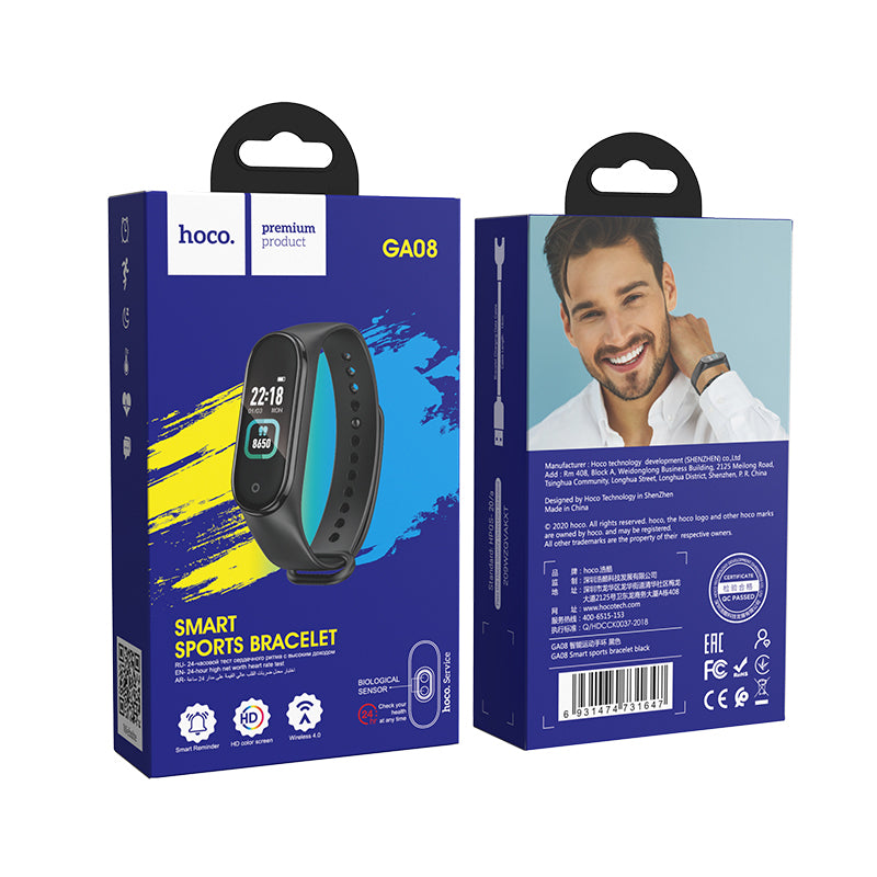 Braccialetto Fitness HOCO GA08, Nero