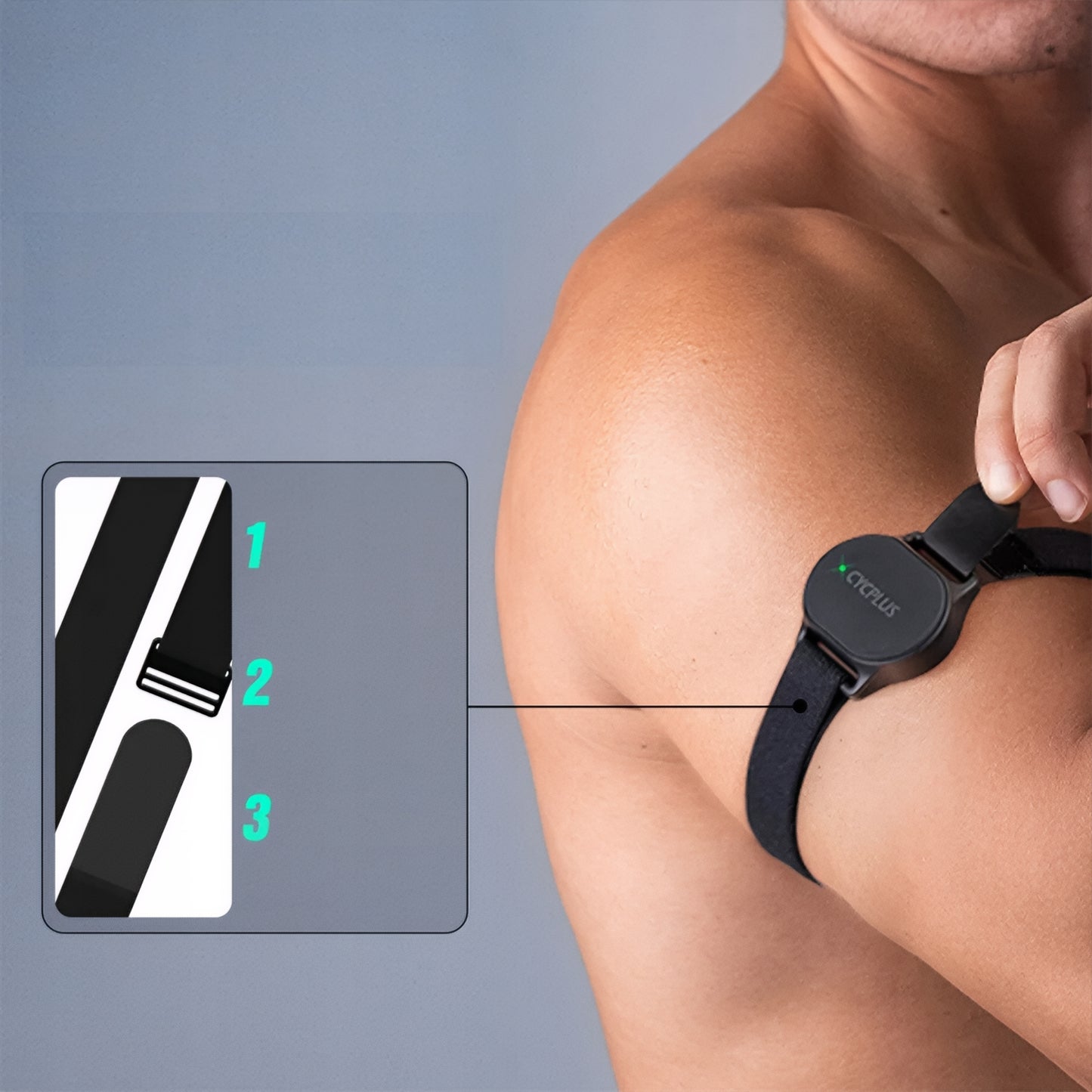 Bracciale Monitoraggio Frequenza Cardiaca Cycplus H1, Nero