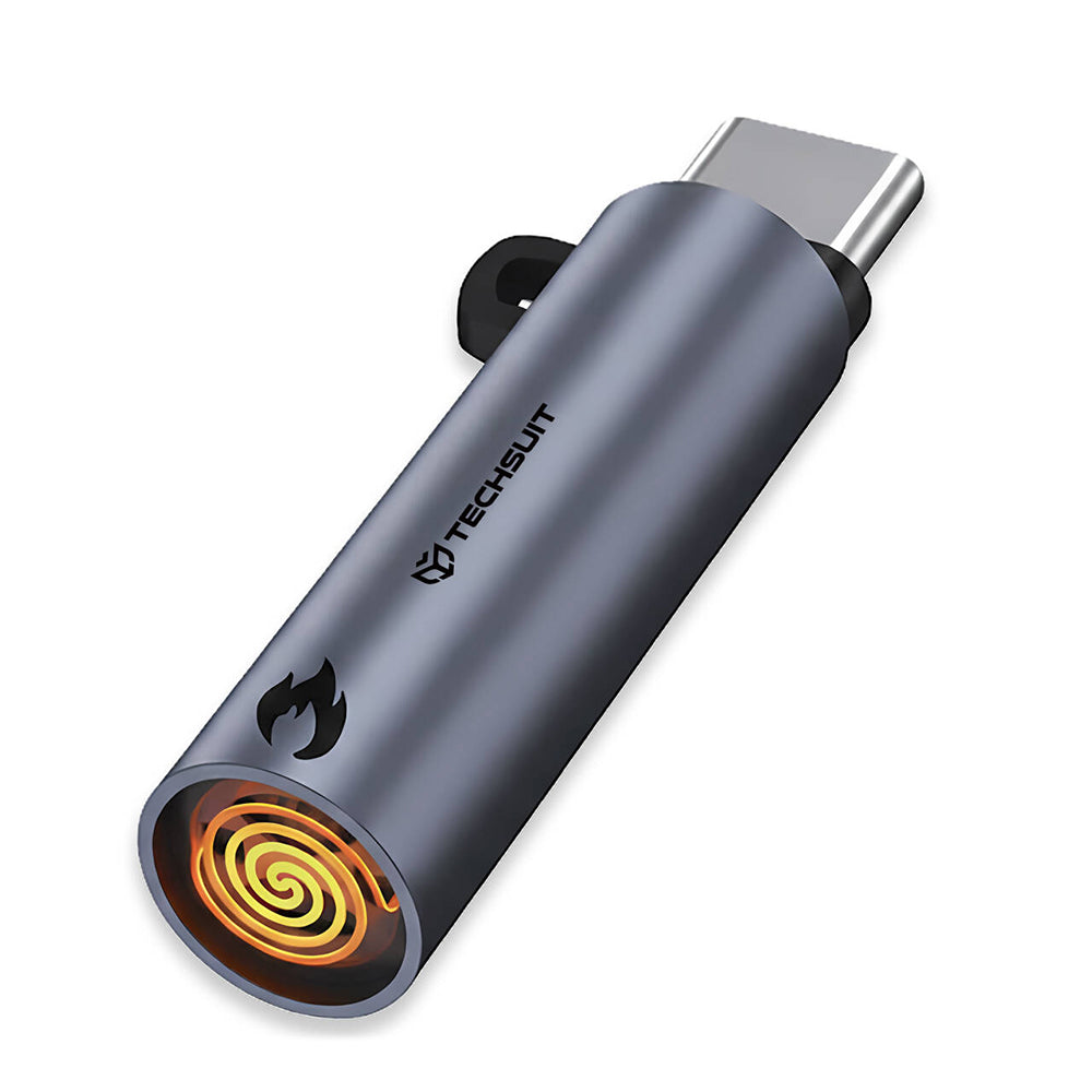 Accendino Elettrico Techsuit SmokeX ML1, USB-C, Grigio