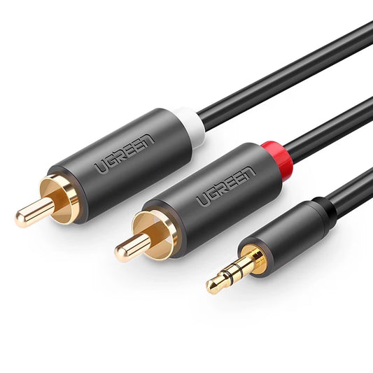 Cavo Audio 3.5mm - 2 x RCA UGREEN AV102, 2m, Nero