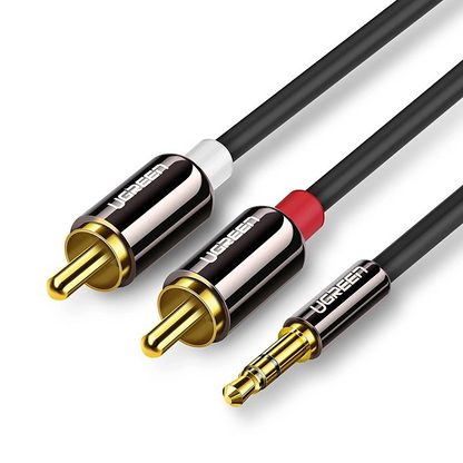 3.5mm Audio Cable - 2 x RCA UGREEN AV116, 1m, Black