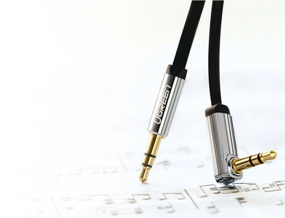 Cavo Audio 3.5mm - 3.5mm UGREEN AV119 Angled, 2m, Nero