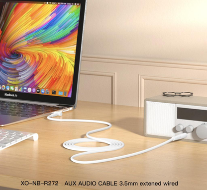 Cavo Audio 3.5mm - 3.5mm XO Design NB-R272, 1m, Bianco