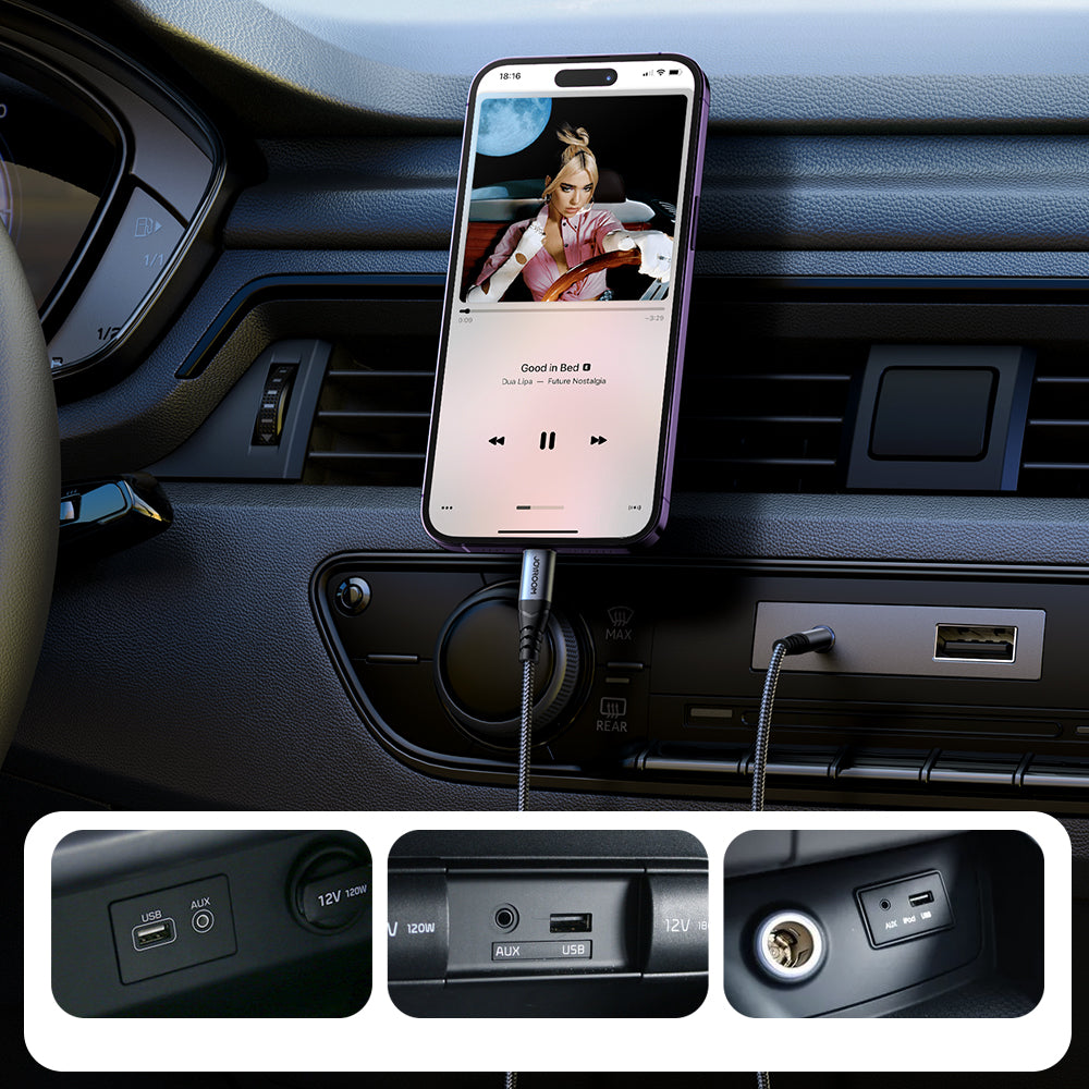 Cavo Audio Lightning - 3.5mm Joyroom SY-A06, 1.2m, Nero