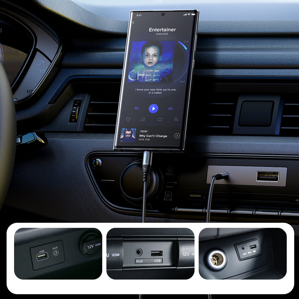 Cavo Audio USB-C - 3.5mm Joyroom SY-A07, 1.2m, Nero