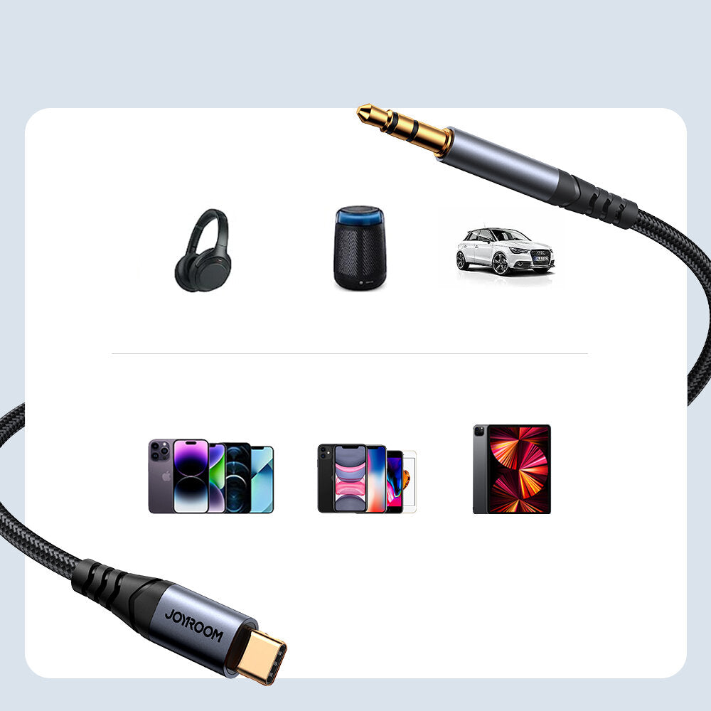 Cavo Audio USB-C - 3.5mm Joyroom SY-A07, 1.2m, Nero